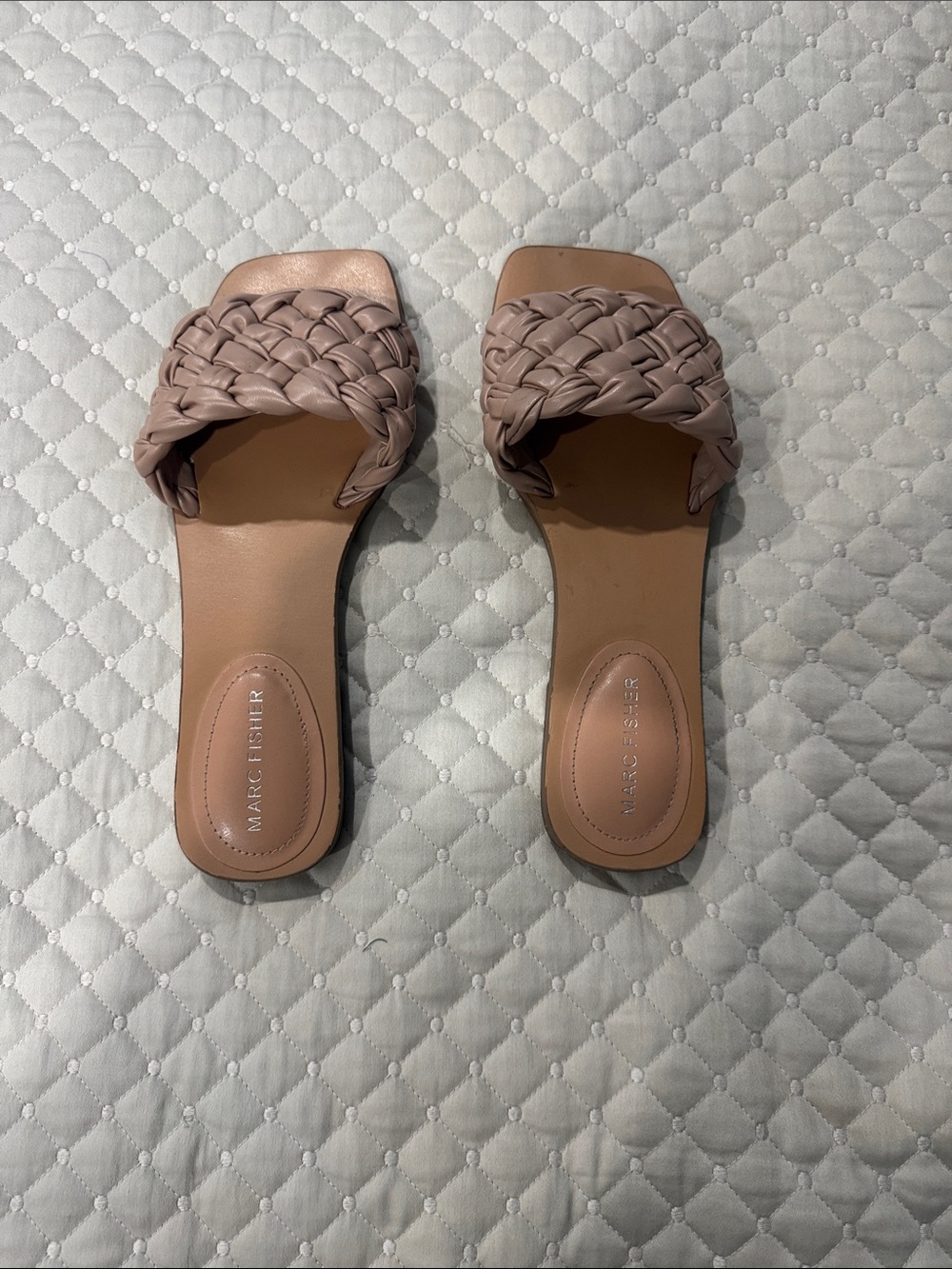 Marc Fisher Blush Braided Slide Sandals